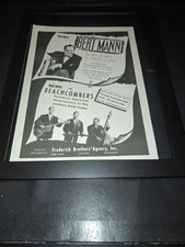 Bert Mann, The Beachcombers Rare Original 1946 Promo Ad Framed!