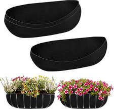 3PCS 24 Inch Planter Basket Liners Fabric Window Box Liners Felt Trough Planter
