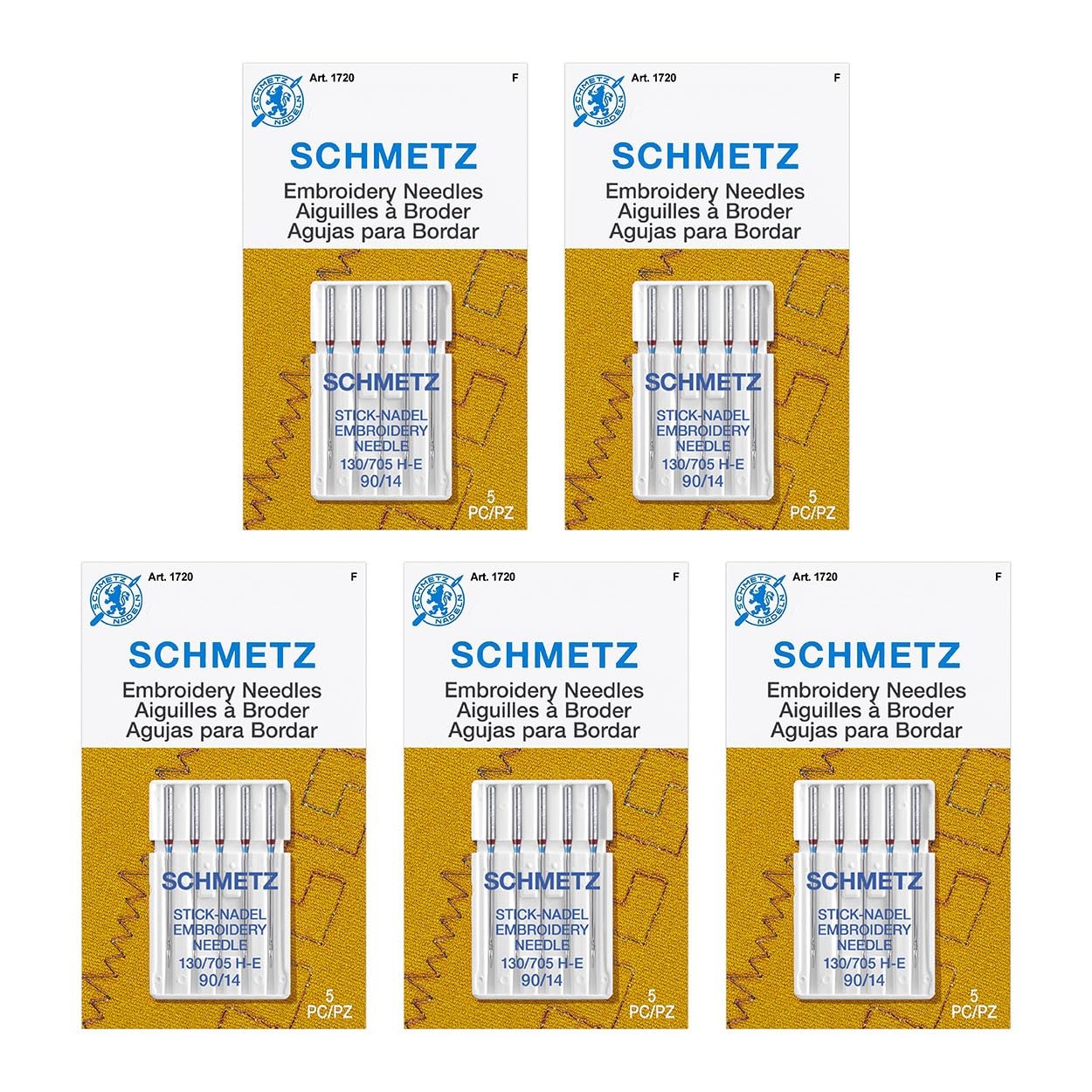 Sewing Machine Needles - Precision Needles, Size 90/14, 5-..