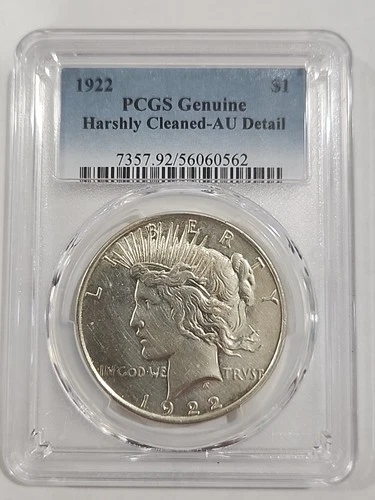 1922 Silver Peace Dollar PCGS AU Detail