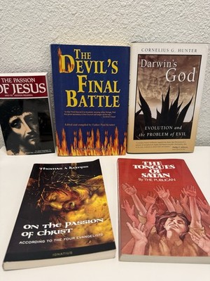 Christian Apologetics Book Lot 5 Passion of Christ Darwin s God Catholic