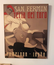 Tableau vintage San Fermin Feria del toro de ASKI