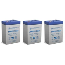 Power-Sonic 3 Pack - BATTERY 6V 6 VOLT SLA VRLA RECHARGEABLE 4, 4.5,5 AH