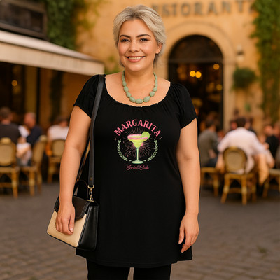 ROCKTHOSECURVES WOMENS  Margarita Time  Off-Shoulder Gypsy Top