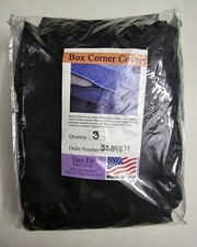 Easy Fit Slip Covers for Couch Cushions 24" x 24" Black Couch Covers 3 Pack