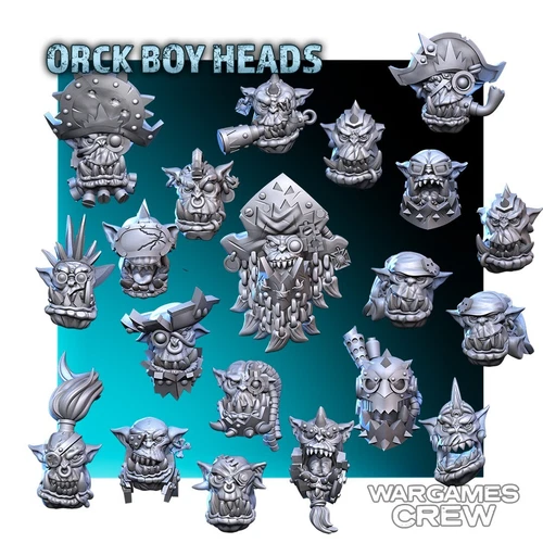 Ork Boy Heads