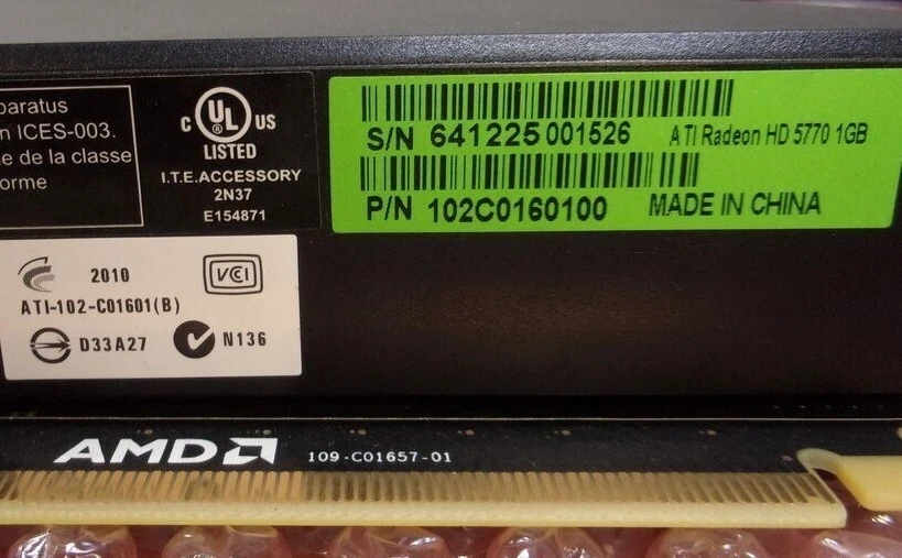 AMD ATI Radeon HD 5770 102C0160100 Graphics Card 1GB GDDR5 PCI-e 2*MiniDP 1*DVI - Image 3 of 4