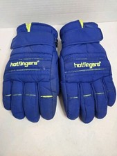 Vintage Blue And Yellow ski gloves mens / Womens One Size by Hot Fingers