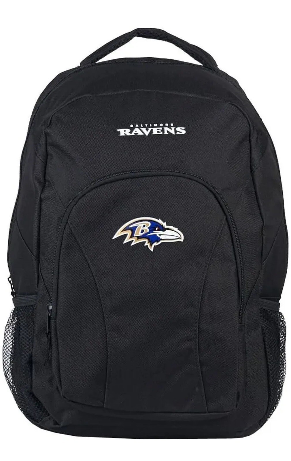 NFL Baltimore Ravens Backpack, 18Inch, Black Superbowl Bound Free