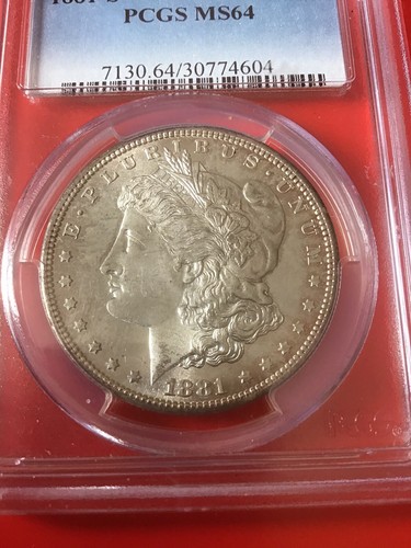 1881-s Morgan Silver Dollar, Certified, PCGS MS-64 - Picture 3 of 4