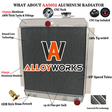 Aluminum 4 Row Radiator Fits 1947-1954 Chevy Truck 3100 3600 3800 Pickup New Aluminum 4 Row Radiator Fits 1947-1954 Chevy Truck 3100 3600 3800 Pickup New