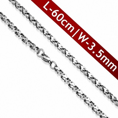 Collana a Catena Franco in Acciaio Inossidabile Argento 3MM, 50cm 60cm 70cm, Ven Collana a Catena Franco in Acciaio Inossidabile Argento 3MM, 50cm 60cm 70cm, Ven