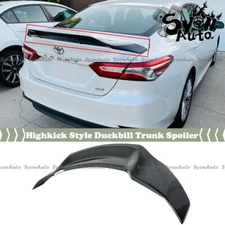 FITS 18-2022 TOYOTA CAMRY GLOSS BLACK HIGHKICK STYLE DUCKBILL TRUNK SPOILER WING
