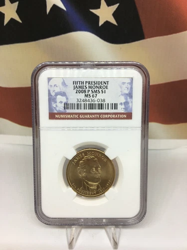 U.S 2008-P U.S $1, Fifth President James Monroe SMS $1 NGC Certified MS-67