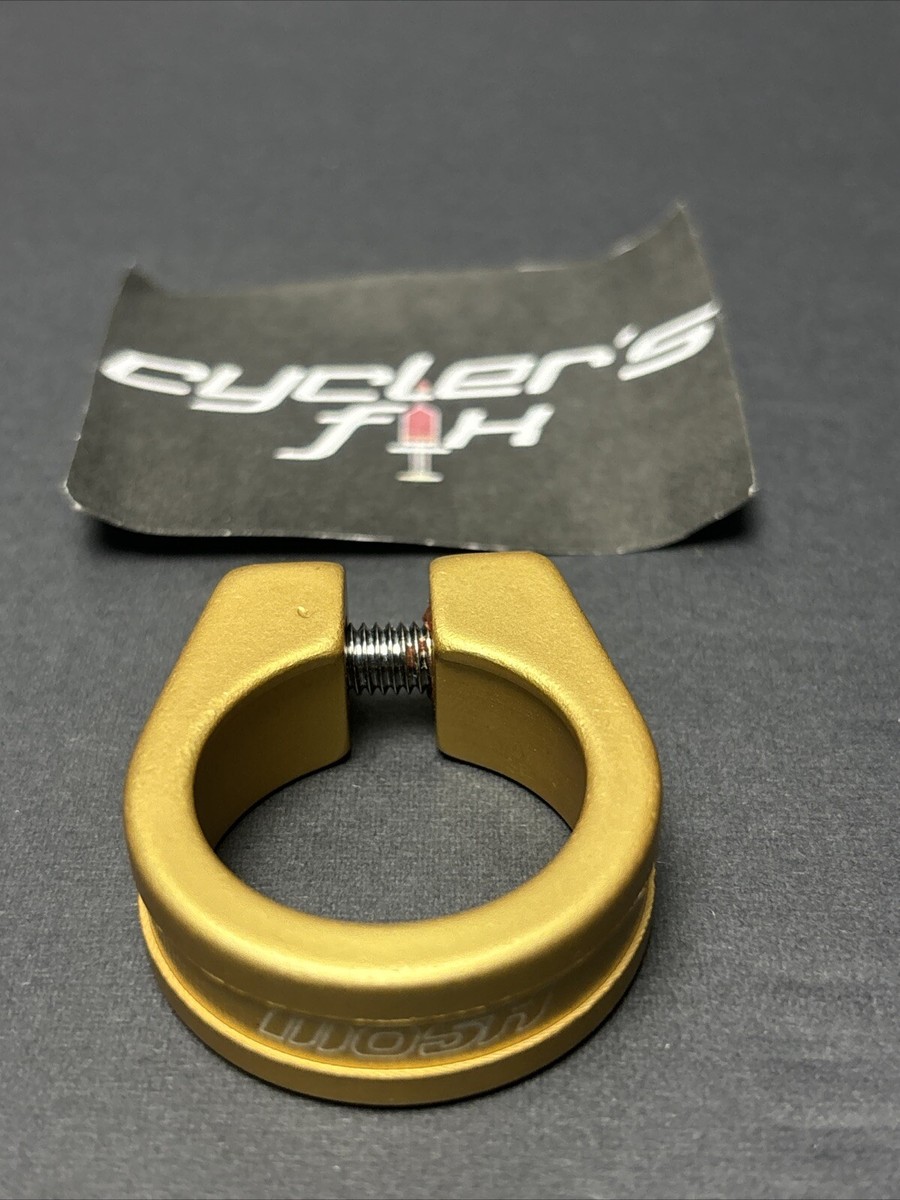 NOS Mosh Bmx 28.6mm Gold Alloy Seat Post Collar Clamp Bicycle Gt