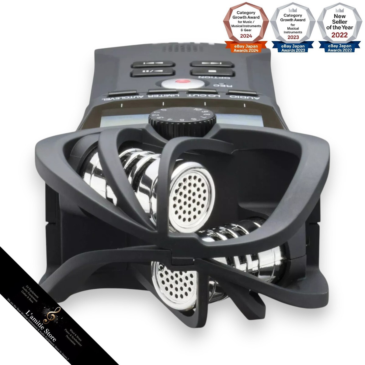 Zoom H1n Portable Handy Recorder with Microphone - Black for sale