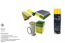 MANN-FILTER Filtersatz MANNOL Klimareiniger für Mercedes-Benz G-Klasse Cabrio