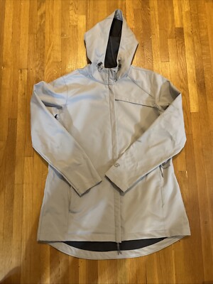 New Balance Jacket Womens XL Gray Basic Full Zip Hooded Lightweight Outdoor