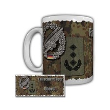 Tasse Fallschirmjäger Oberst Kragenspiegel Springerabzeichen Barett #29484