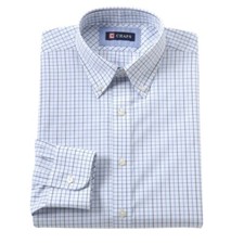Men's Chaps Dress Shirt Classic-Fit Button Down Long Sleeve Blue Plaid NWT