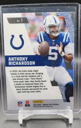 2023 Panini Donruss Optic ANTHONY RICHARDSON ROOKIE PRIMARY COLORS - Picture 2 of 2