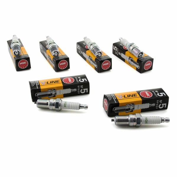 6X NGK 6466 ZüNdkerze V-Line 5 BP6EF FüR Citroen Mercedes Peugeot Renault-image