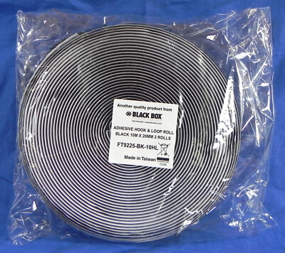''Adhesive Hook & Loop Roll'' by Black Box Network, 3/4'' x 33 ft, 2 Roll Pack, New
