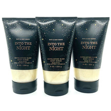 3-Pack Bath Body Works INTO THE NIGHT Exfoliating Glow Body Scrub 8 oz Each