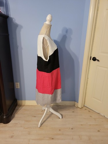 Perfectly Priscilla Size 1x Dress Womens Multicolored Color Block Sleeveless - Imagen 4 de 7