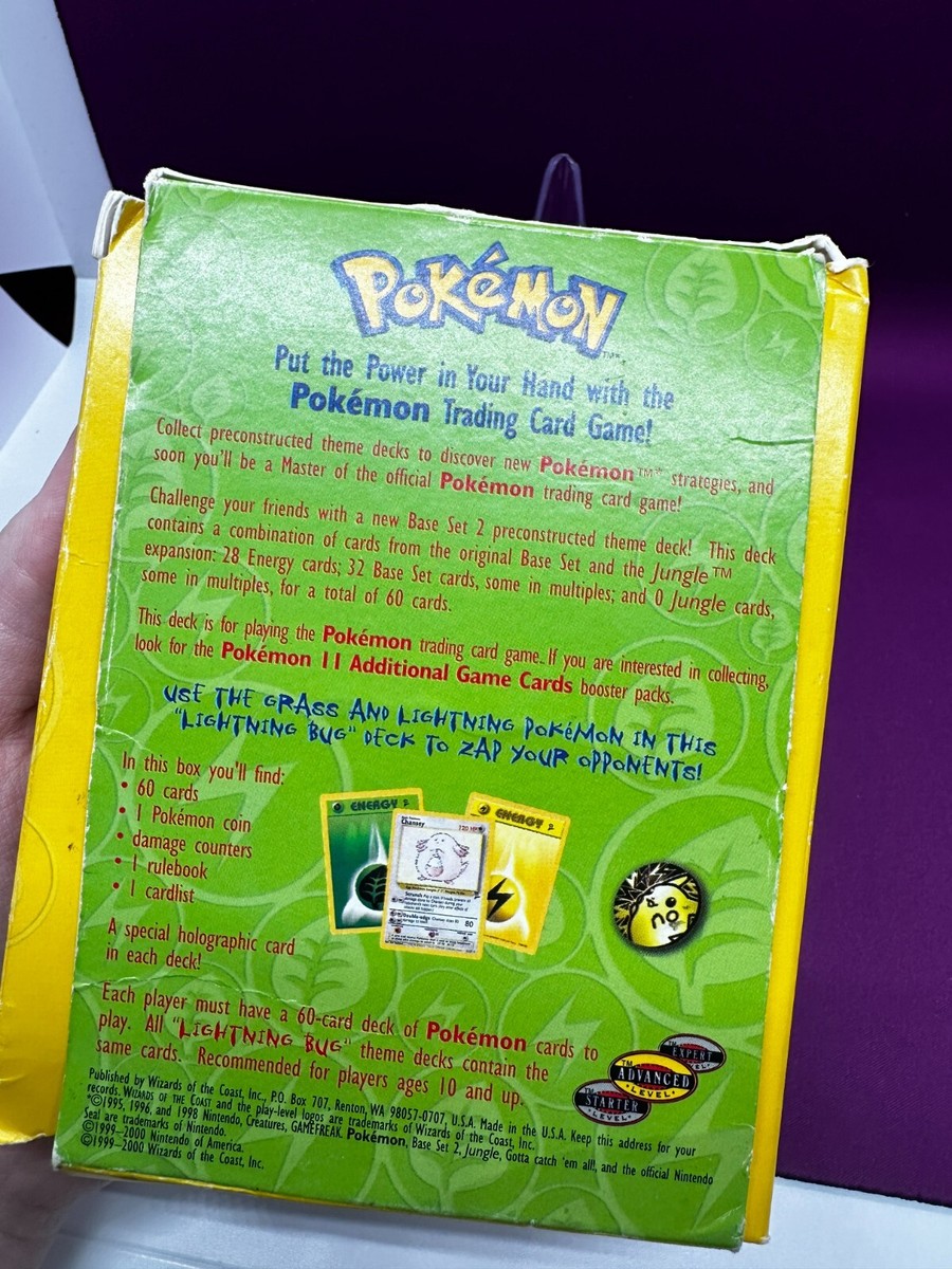Pokemon TCG Base Set 2 Lightning Bug Theme Deck EMPTY