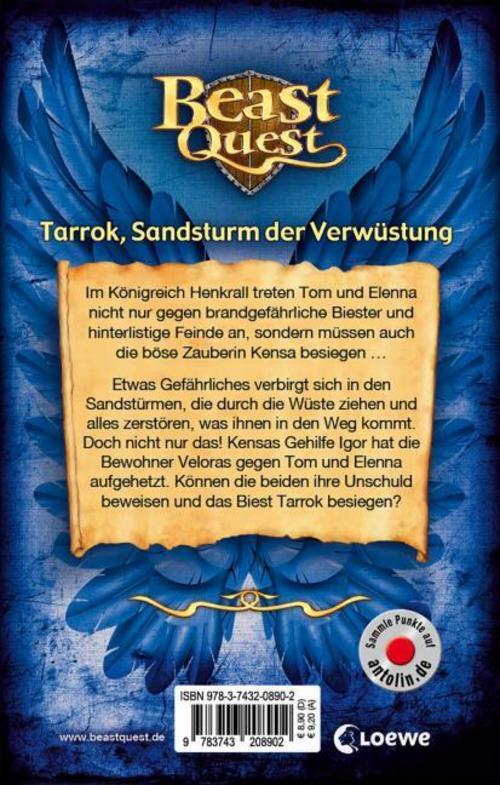 Thumbnail - Adam Blade Beast Quest (band 62) - Tarrok, Sandsturm Der Ver ...