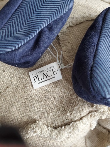 New With Tags Children's Place Blue Youth Size 3-4 Navy Slippers Slide-On - Picture 4 of 4