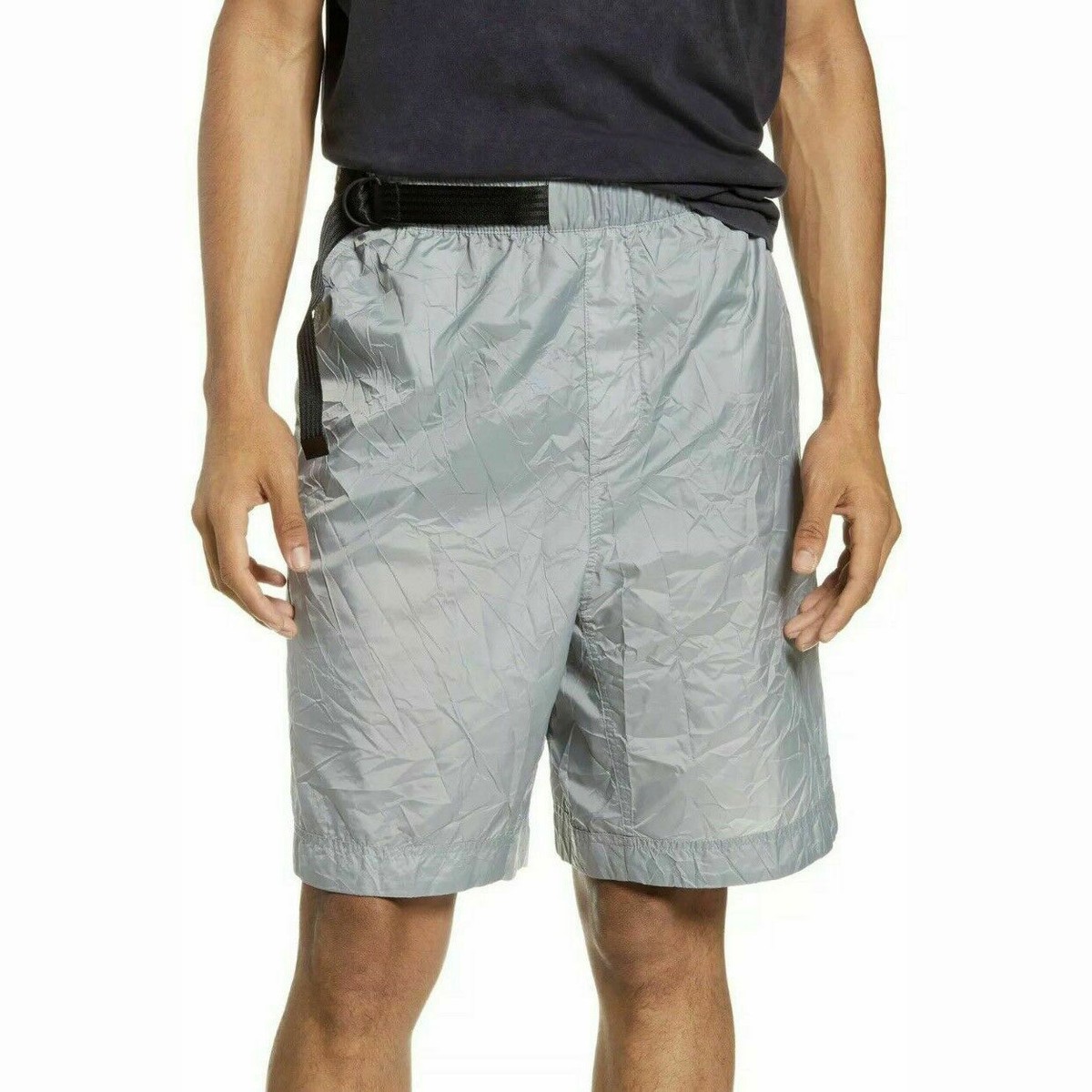 Nike Tech Pack Woven Crinkle Shorts Gray Nylon CJ5188-073 Men's