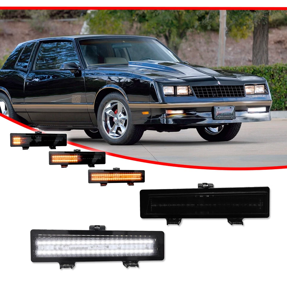 Luces LED de señal de estacionamiento para Chevrolet Monte Carlo SS 81-88 ahumadas Switchback Foto 3 de 4