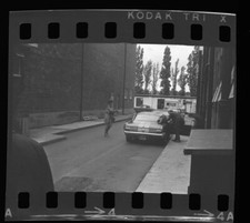 The Avengers 1960's TV Linda Thorson filming vintage car Original 35mm Negative