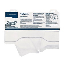 Scott 1/2 Fold 1-Ply Toilet Seat Cover, Paper, 18" x 15", 125/Pack, 24 Pack/Case