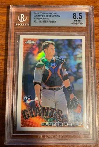 2010 Topps Chrome #221 B Posey Wrapper Redemption Ref. Beckett 8.5 #0014857474