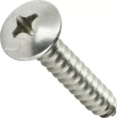 #12 - Phillips Truss Head Sheet Metal Screws Stainless Steel All Sizes