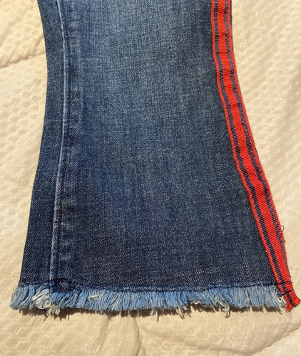 NWT JANIE & JACK Denim Blue w/ Red Stripe Crop Jeans Size 18-24 mo,size 3,size 5 - Picture 3 of 4