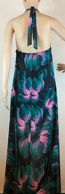 floor length halter dress Simple Chiffon Halter Split Floor Length Wedding Guest Dresses main image 1