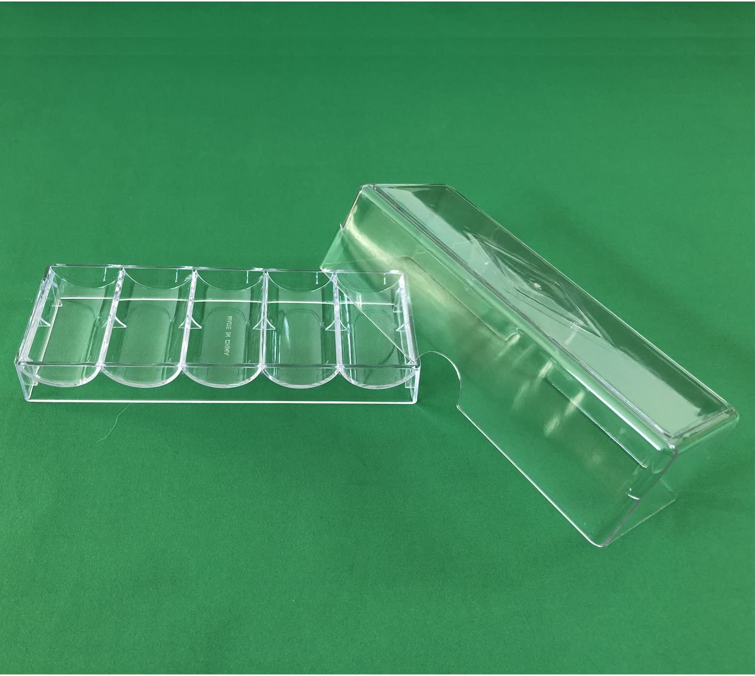 Yuanhe Clear Acrylic Poker Chip Rack with CoverHolds 100 Chips eBay