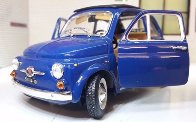 fiat 500 toy car blue