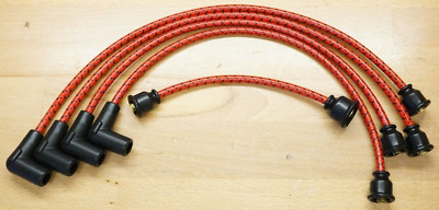Red Cloth Copper Spark Plug Wire IH International Farmall M Super M MTA 400 450