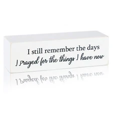 I Still Remember The Days I Prayed Sign Rustic Wooden Farmhouse Christian Dec...
