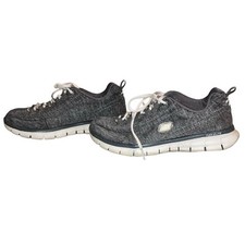 Scarpe da ginnastica Skechers da donna taglia 7 Flex Elite grigio memory foam sinergiche a pois