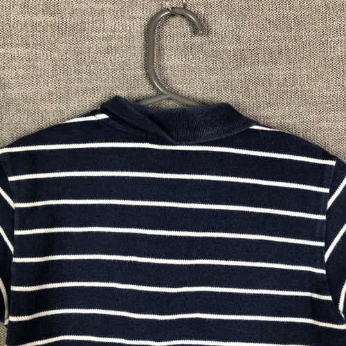 Polo Ralph Lauren Shirt Boys 7 Blue Striped Casual Short Sleeve Spring Preppy - Picture 9 of 10