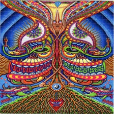 APOTHEOSIS Of DUALTREE - Chris Dyer BLOTTER ART perforated paper psychedelic art