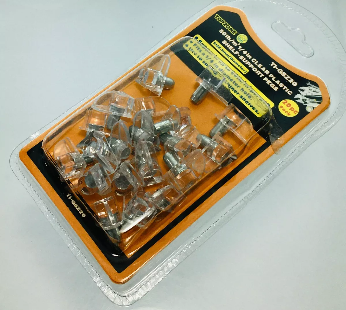 transparent 5mm shelf pins plastic shelf