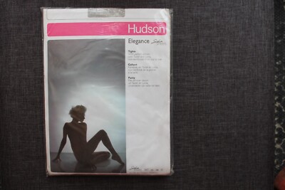 Hudson Elegance Satin Sheers Strumpfhose Gr. 38-40 Silber Muster Neu OVP