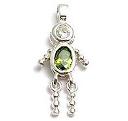 Dije colgante de piedra de nacimiento ovalada de plata esterlina 925 niño circonial (elige cualquier mes) - Imagen 3 de 13